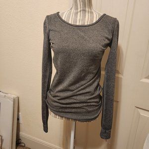 Threads 4 Thought -, Grey Top with Back Cutout detail